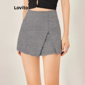 Shorts Xadrez Pantacourt de Cintura