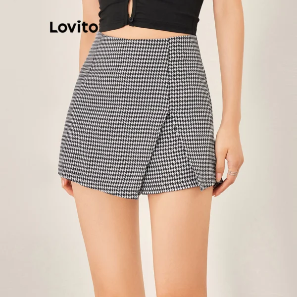 Shorts Xadrez Pantacourt de Cintura