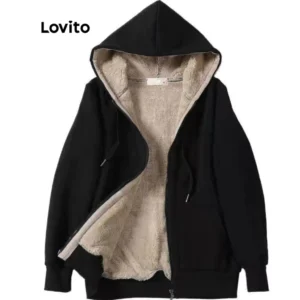 Lovito Jaqueta Casual Solta de Mangas