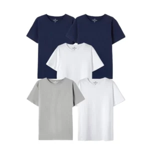 Kit Com 5 Camisetas Básica Infantil Unissex Manga Curta Slim Hering Kids