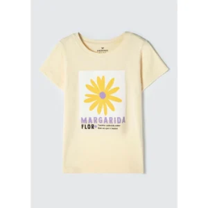 Blusa Infantil Menina Manga Curta Com Estampa Hering Kids