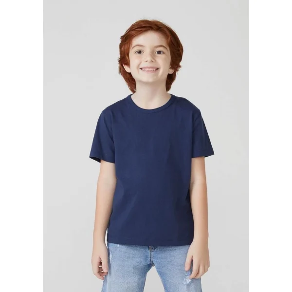 Camiseta Básica Infantil Menino Modelagem Regular Hering Kids
