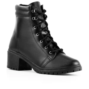 Coturno Feminino Lumiss Tratorado Cano Curto Salto Baixo Grosso Confortável Sapato Blogueira Fashion Macio Casual
