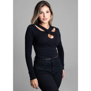 Blusa Sawary Manga Longa - 274836