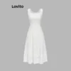 Casual Ditsy Floral Vesitdo de Camada Dupla L65ED124 (Branco) - Image 3