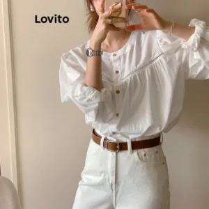 Blusa Casual Com Botões