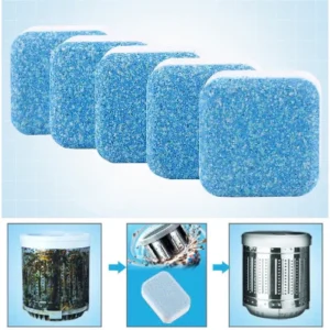 KIT 20 Pastilhas para Limpeza de Máquinas de Lavar Roupas Efervescentes Multifuncional#