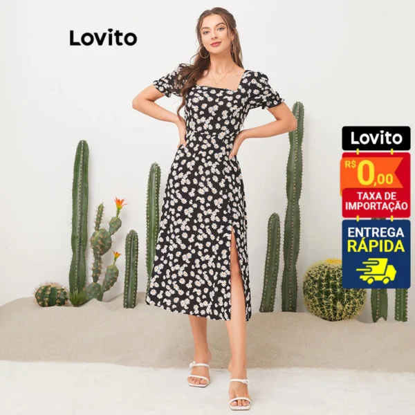 Casual Vestido de Estampa