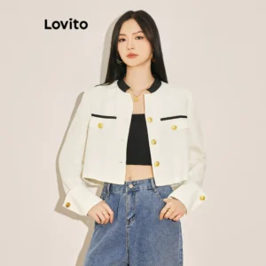 Jaqueta Casual Lisa Com Botões