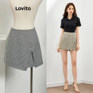 Shorts Casuais Xadrez Com Zíper