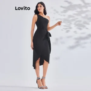 Vestido com Amarração Assimétrica