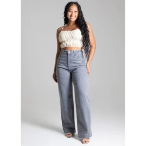 Calça Sawary Jeans Wide Leg Petit
