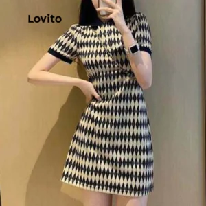 Minivestido Casual Argyle