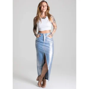 Saia Jeans Sawary Midi