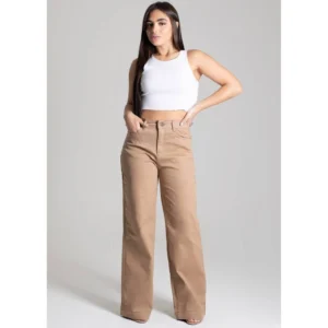 Calça Sarja Sawary Wide Leg