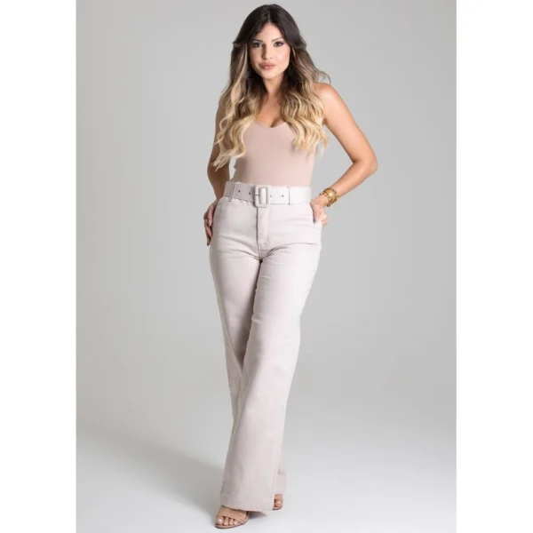 Calça Sarja Sawary Wide Leg