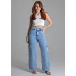 Calça Jeans Sawary Cargo Petit